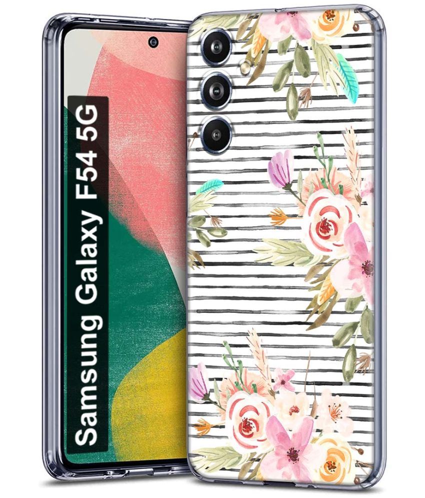     			Fashionury Multicolor Printed Back Cover Silicon Compatible For Samsung Galaxy F54 5G ( Pack of 1 )