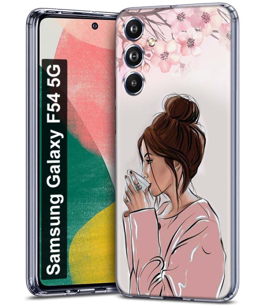     			Fashionury Multicolor Printed Back Cover Silicon Compatible For Samsung Galaxy F54 5G ( Pack of 1 )