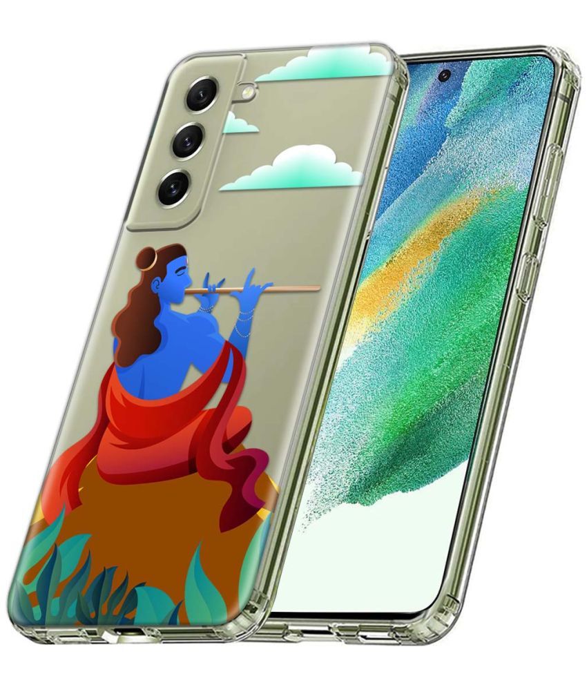     			Fashionury Multicolor Printed Back Cover Silicon Compatible For Samsung Galaxy S21 FE ( Pack of 1 )