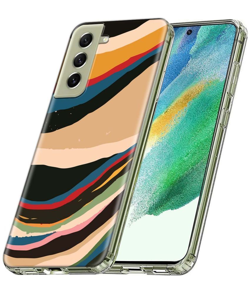     			Fashionury Multicolor Printed Back Cover Silicon Compatible For Samsung Galaxy S21 FE ( Pack of 1 )