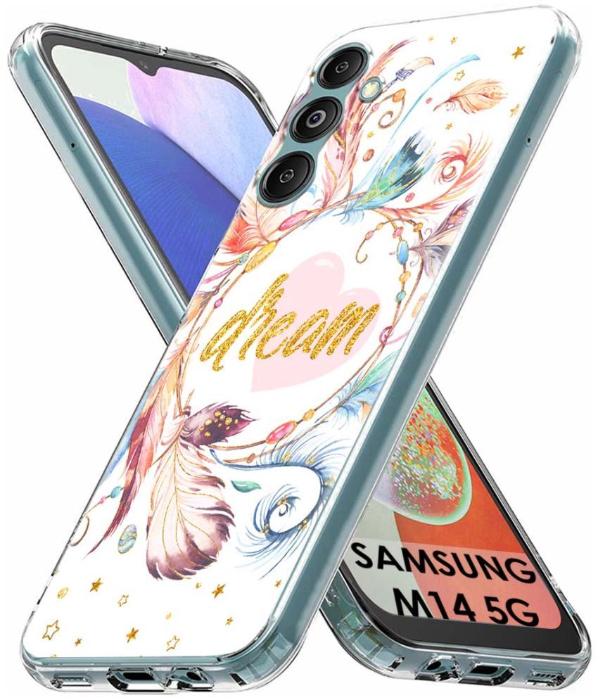     			Fashionury Multicolor Printed Back Cover Silicon Compatible For Samsung Galaxy M14 5G ( Pack of 1 )