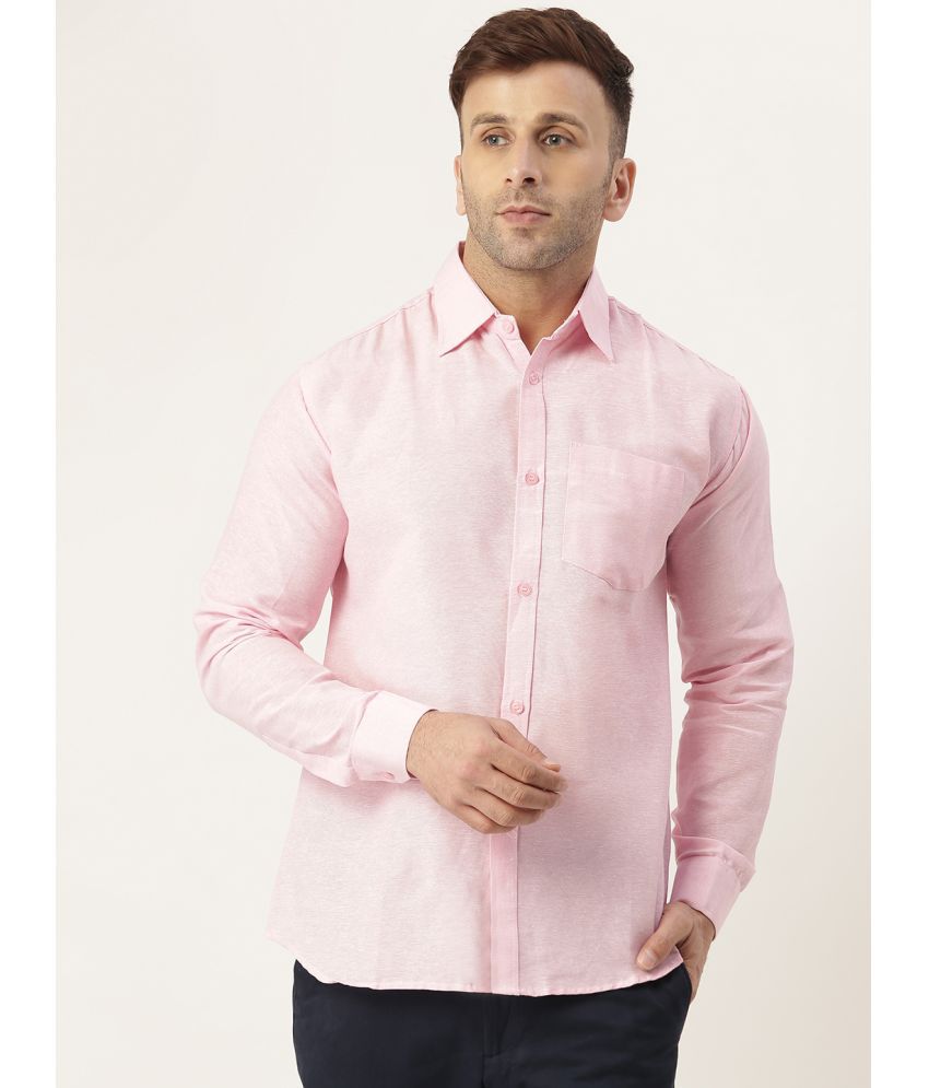     			RIAG 100% Cotton Regular Fit Solids Full Sleeves Men's Casual Shirt - Pink ( Pack of 1 )