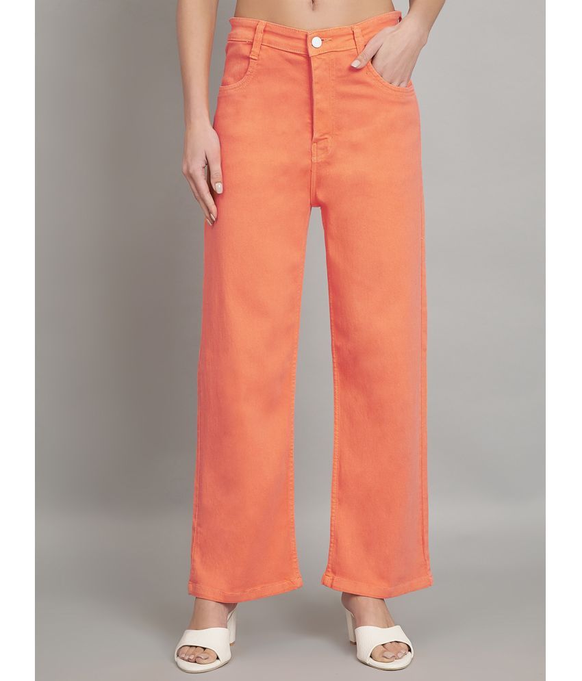     			AngelFab - Orange Denim Flared Women's Jeans ( Pack of 1 )