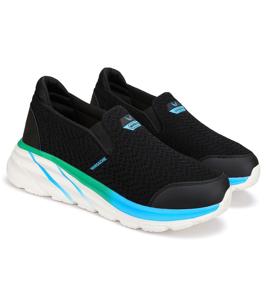     			Bersache Sports Shoes Black Men's Sports Running Shoes