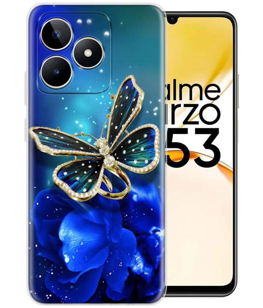     			Fashionury Multicolor Printed Back Cover Silicon Compatible For Realme Narzo N53 ( Pack of 1 )