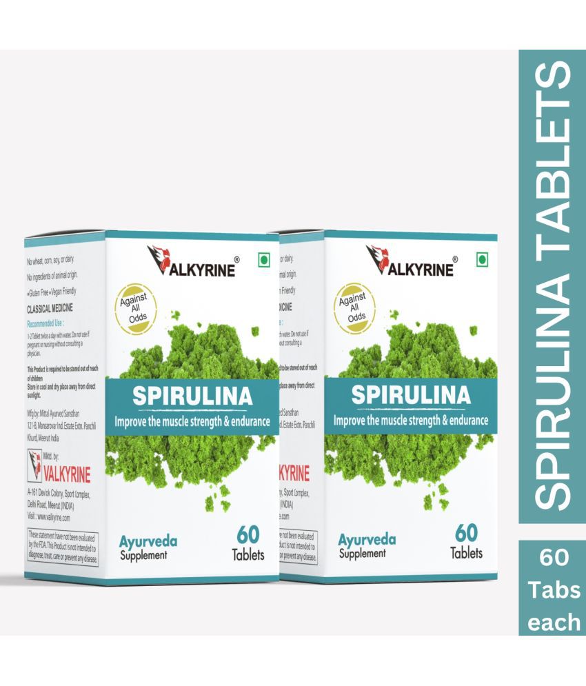     			VALKYRINE Spirulina Extract Tablet 120 no.s Pack Of 2