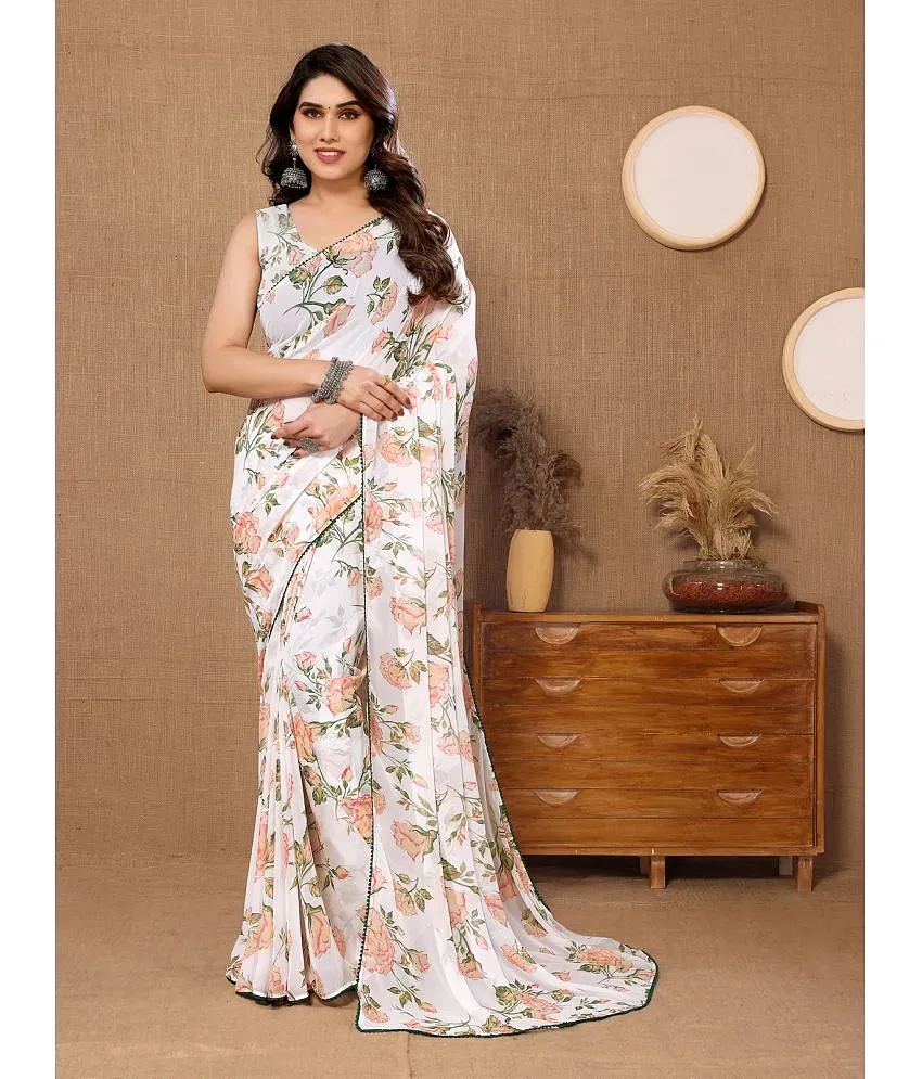 Buy Brown Sarees for Women by SATRANI Online | Ajio.com