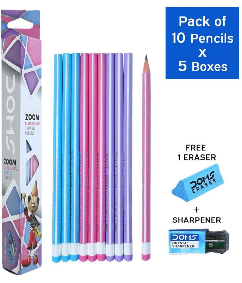     			DOMS Zoom Ultimate Dark Triangle Pencil (Pack of 50)