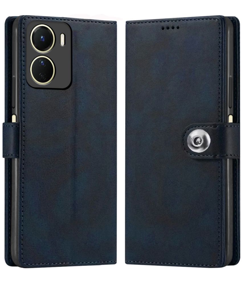     			Fashionury Blue Flip Cover Leather Compatible For Vivo Y16 ( Pack of 1 )