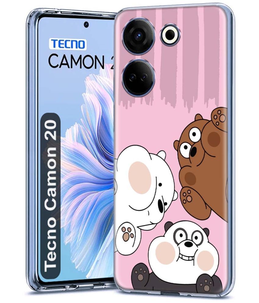     			Fashionury Multicolor Printed Back Cover Silicon Compatible For Tecno Camon 20 ( Pack of 1 )