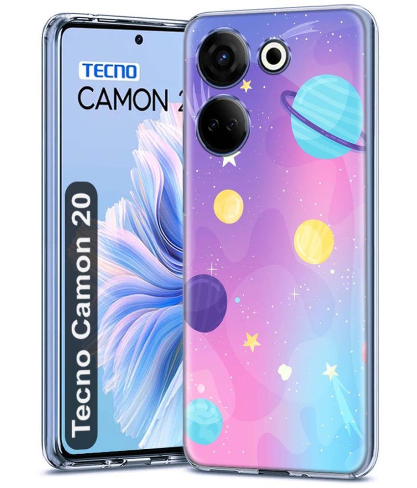     			Fashionury Multicolor Printed Back Cover Silicon Compatible For Tecno Camon 20 ( Pack of 1 )