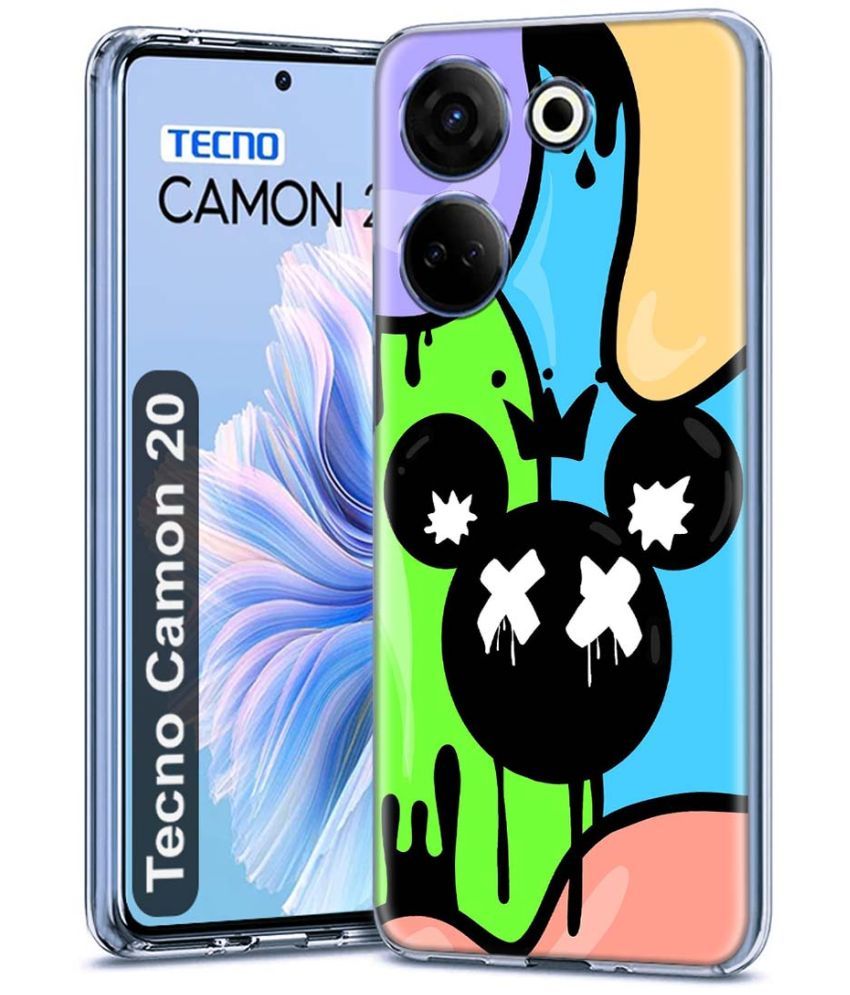     			Fashionury Multicolor Printed Back Cover Silicon Compatible For Tecno Camon 20 ( Pack of 1 )