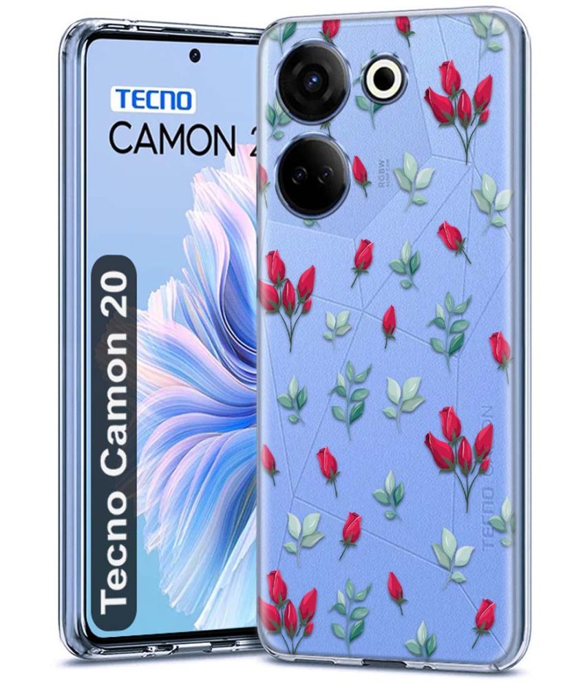     			Fashionury Multicolor Printed Back Cover Silicon Compatible For Tecno Camon 20 ( Pack of 1 )