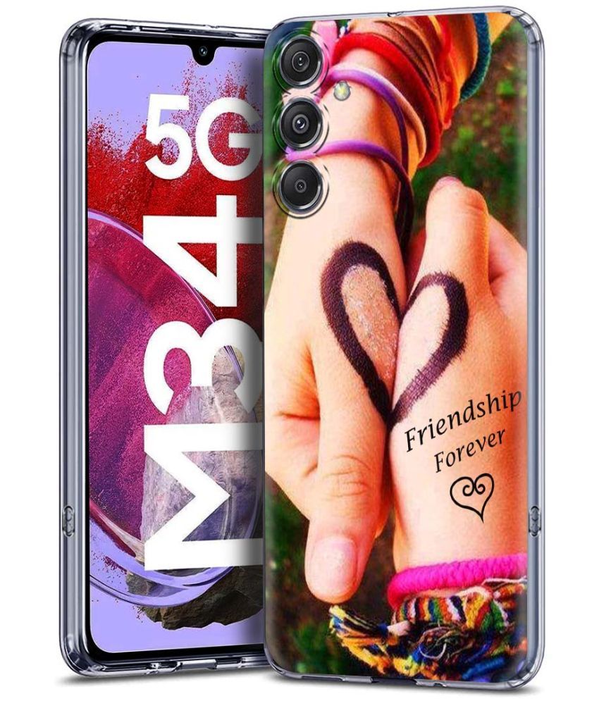     			Fashionury Multicolor Printed Back Cover Silicon Compatible For Samsung Galaxy M34 5G ( Pack of 1 )