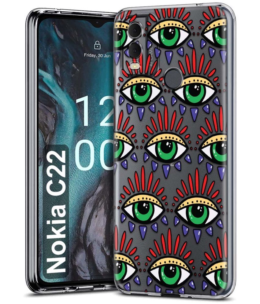     			Fashionury Multicolor Printed Back Cover Silicon Compatible For Nokia C22 ( Pack of 1 )