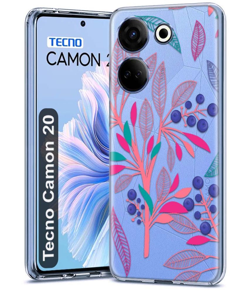     			Fashionury Multicolor Printed Back Cover Silicon Compatible For Tecno Camon 20 ( Pack of 1 )