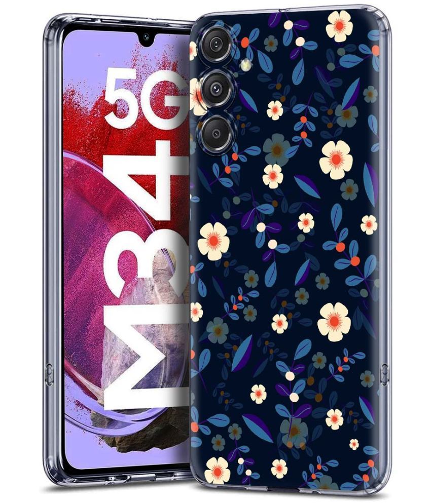     			Fashionury Multicolor Printed Back Cover Silicon Compatible For Samsung Galaxy M34 5G ( Pack of 1 )