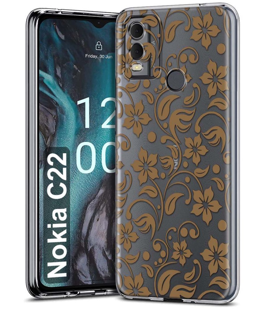     			Fashionury Multicolor Printed Back Cover Silicon Compatible For Nokia C22 ( Pack of 1 )