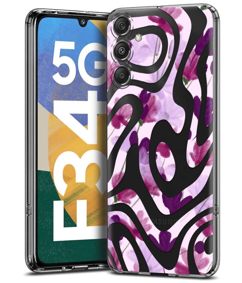     			Fashionury Multicolor Printed Back Cover Silicon Compatible For Samsung Galaxy F34 5G ( Pack of 1 )