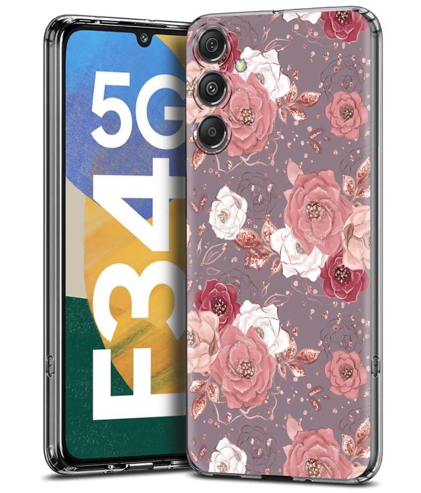     			Fashionury Multicolor Printed Back Cover Silicon Compatible For Samsung Galaxy F34 5G ( Pack of 1 )