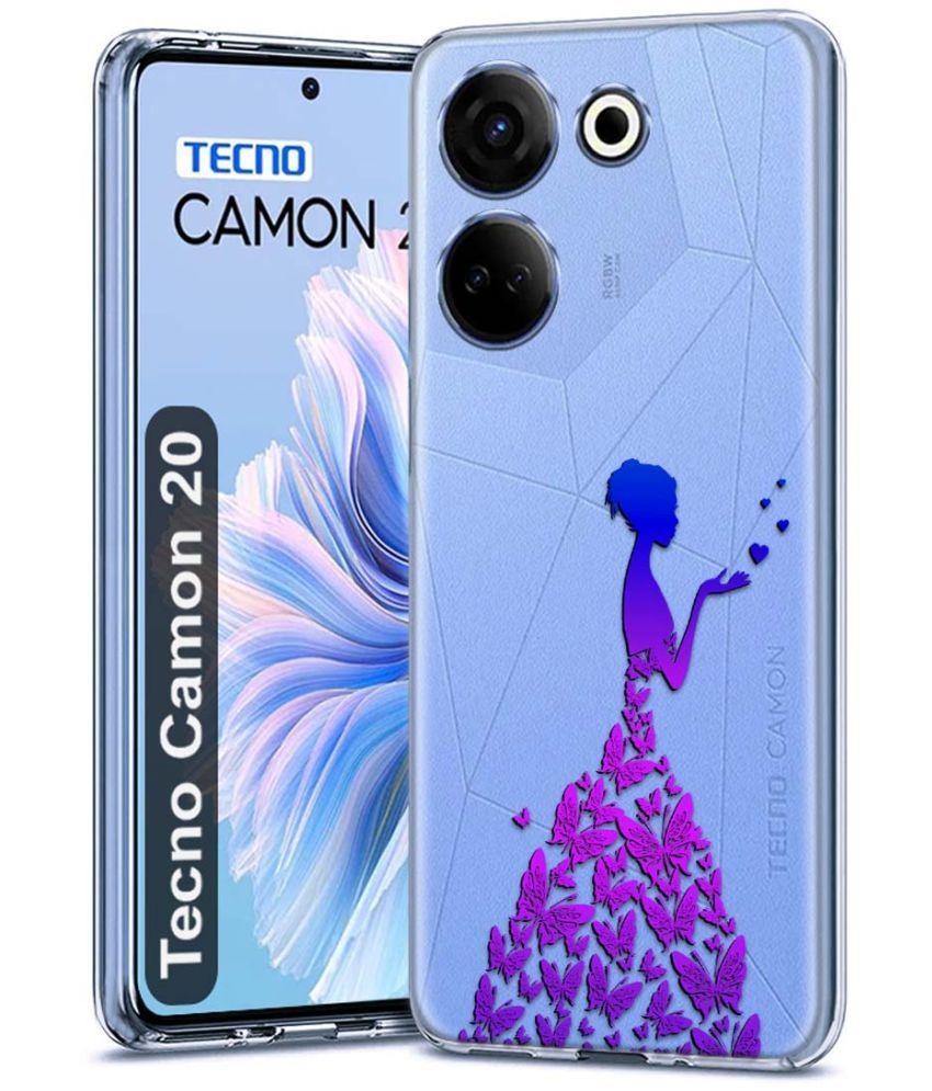     			Fashionury Multicolor Printed Back Cover Silicon Compatible For Tecno Camon 20 ( Pack of 1 )