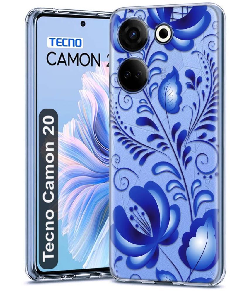     			Fashionury Multicolor Printed Back Cover Silicon Compatible For Tecno Camon 20 ( Pack of 1 )