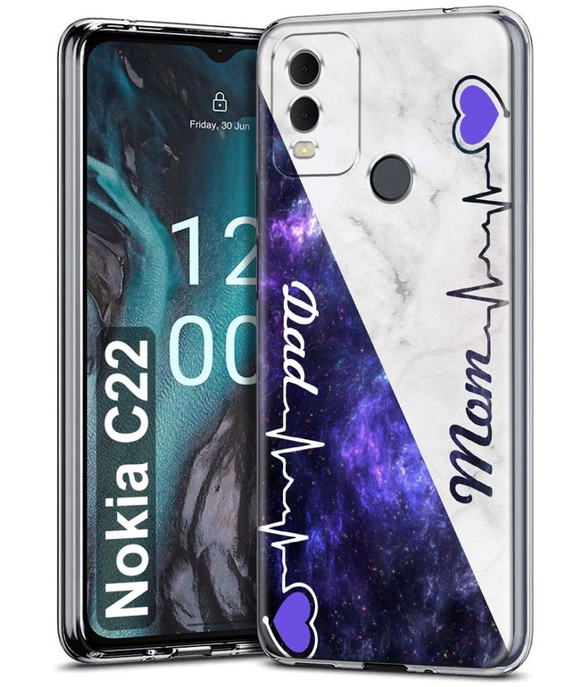     			Fashionury Multicolor Printed Back Cover Silicon Compatible For Nokia C22 ( Pack of 1 )