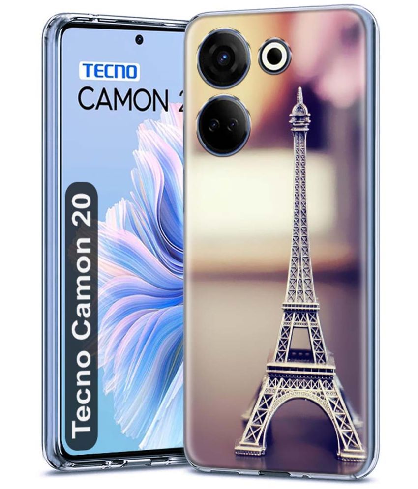     			Fashionury Multicolor Printed Back Cover Silicon Compatible For Tecno Camon 20 ( Pack of 1 )