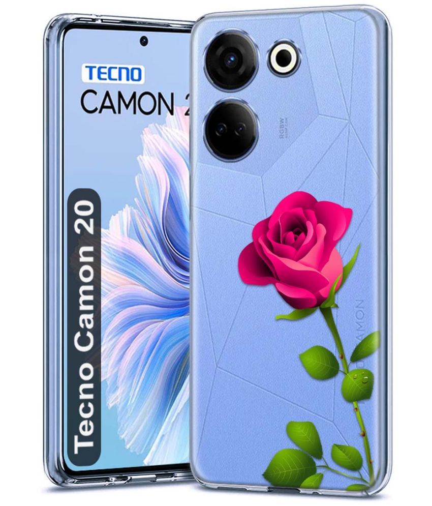     			Fashionury Multicolor Printed Back Cover Silicon Compatible For Tecno Camon 20 ( Pack of 1 )