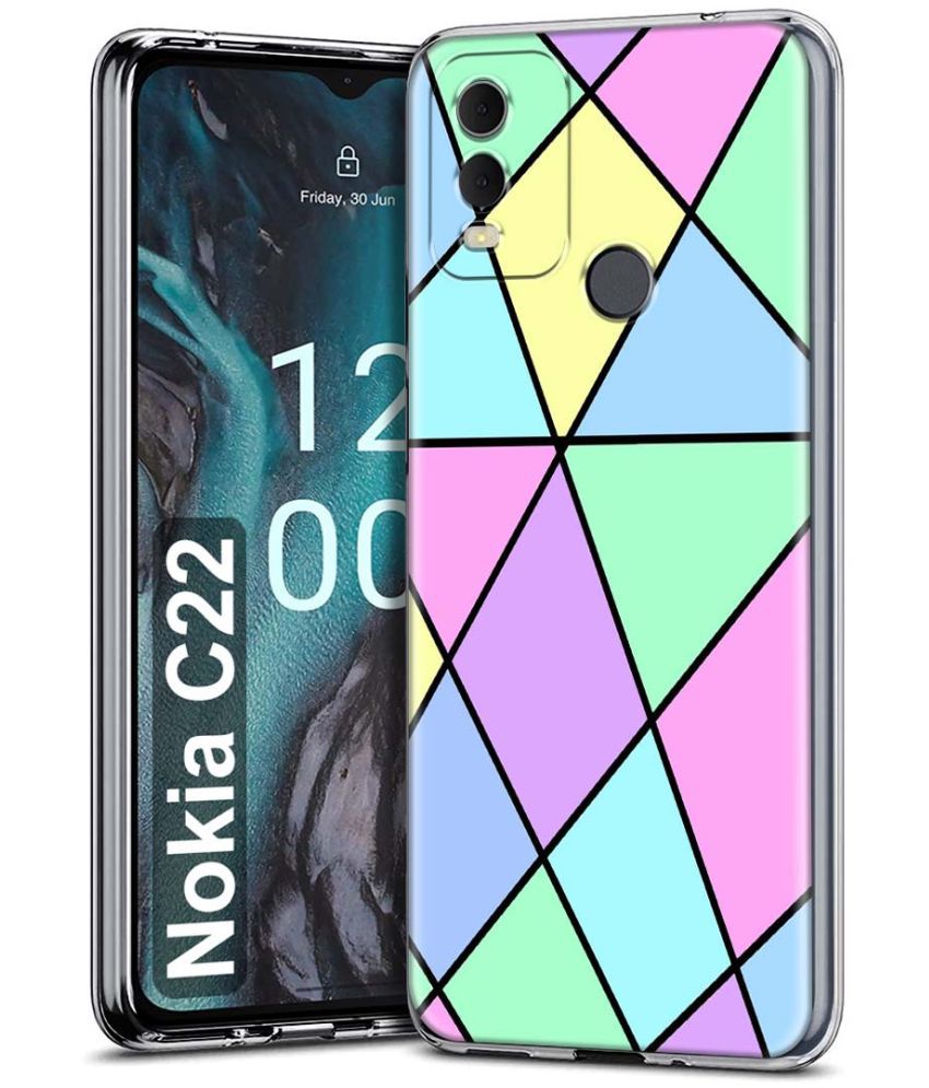     			Fashionury Multicolor Printed Back Cover Silicon Compatible For Nokia C22 ( Pack of 1 )