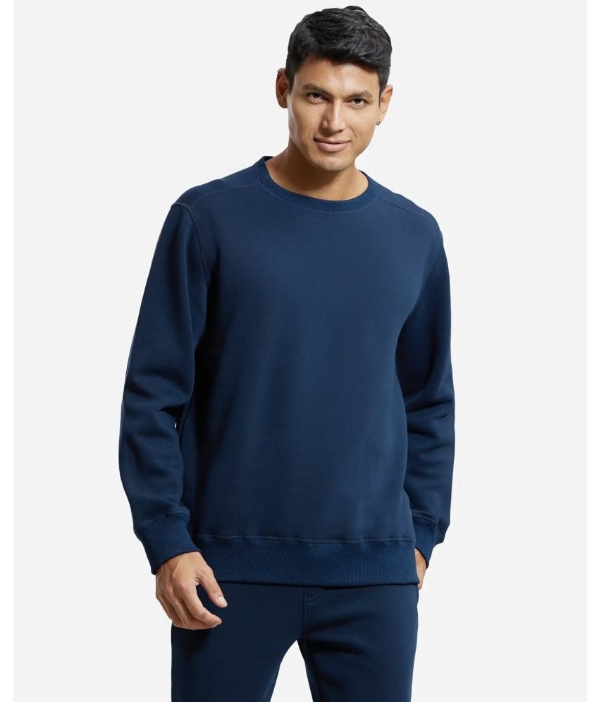     			Jockey US92 Men's Super Combed Cotton Rich Fleece Fabric Sweatshirt - Navy