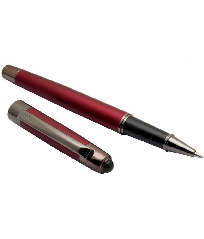     			Srpc Luoshi 5307 Matte Maroon Metal Body Rollerball Pen With Gunmetal Trims & Blue Refill
