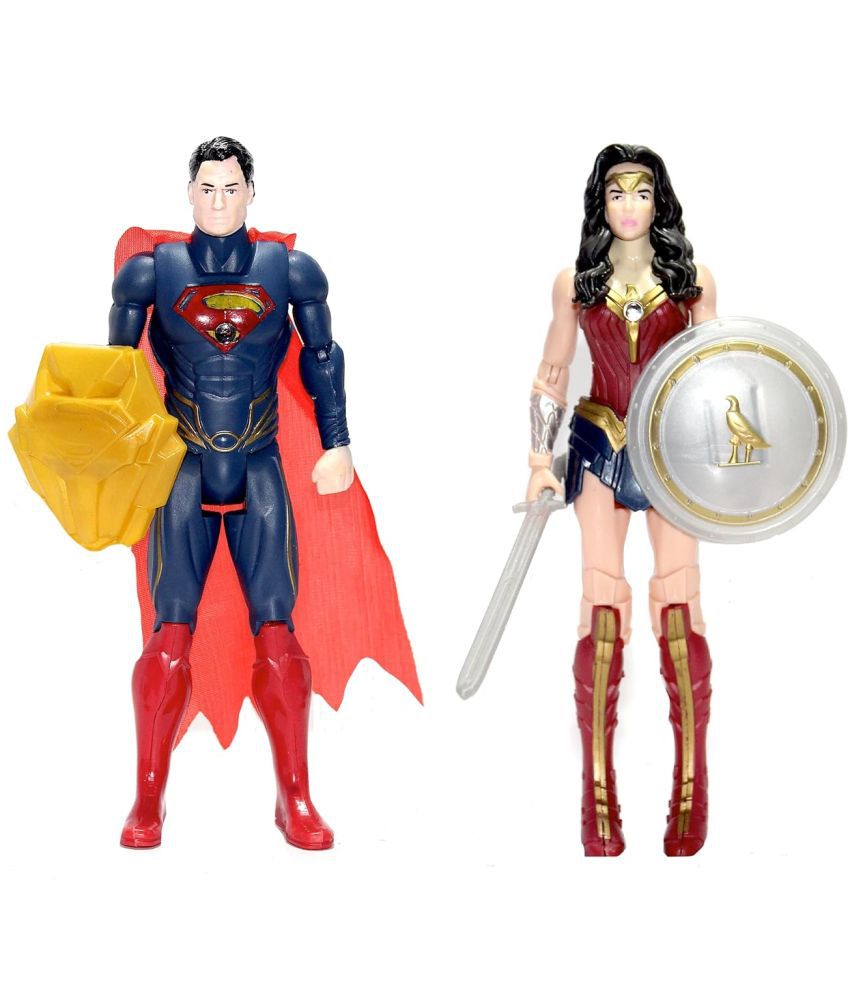     			WOW Toys - Delivering Joys of Life|| Super Guy and Wonder Girl Action Figure Toys|| Justice Series|| Accessories Included