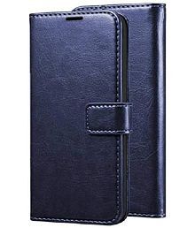 Kosher Traders Blue Flip Cover Artificial Leather Compatible For Vivo Y12s ( Pack of 1 )
