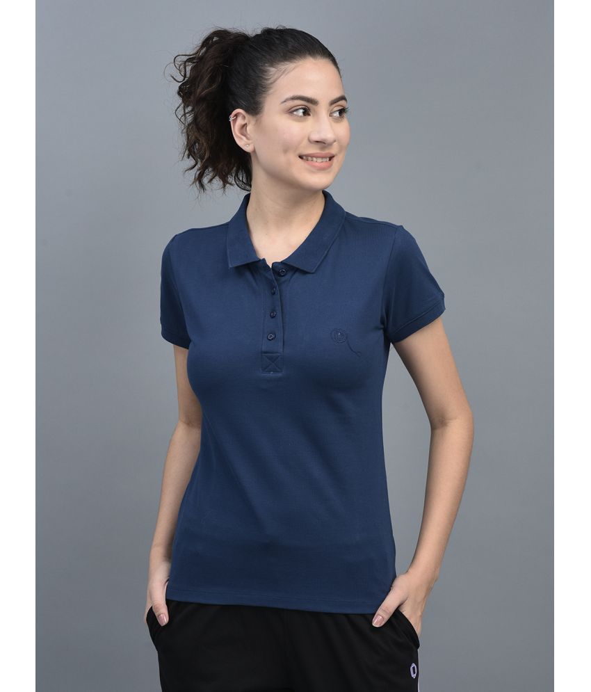     			Dollar Navy Cotton Blend Regular Fit Women's T-Shirt ( Pack of 1 )