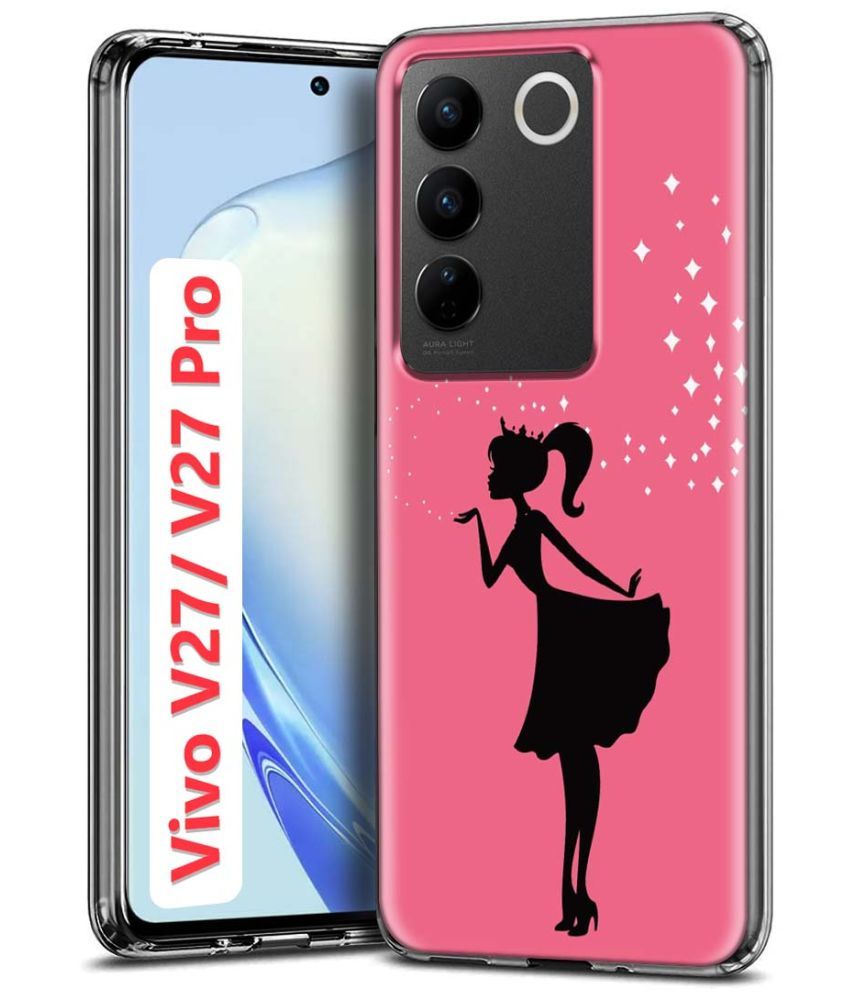     			Fashionury Multicolor Printed Back Cover Silicon Compatible For Vivo V27 Pro 5G ( Pack of 1 )