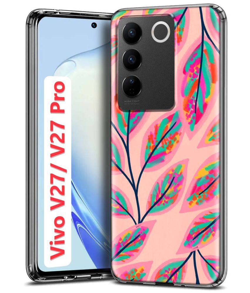     			Fashionury Multicolor Printed Back Cover Silicon Compatible For Vivo V27 5G ( Pack of 1 )