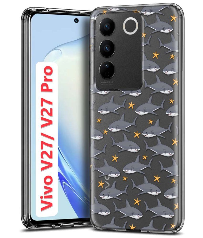     			Fashionury Multicolor Printed Back Cover Silicon Compatible For Vivo V27 Pro 5G ( Pack of 1 )