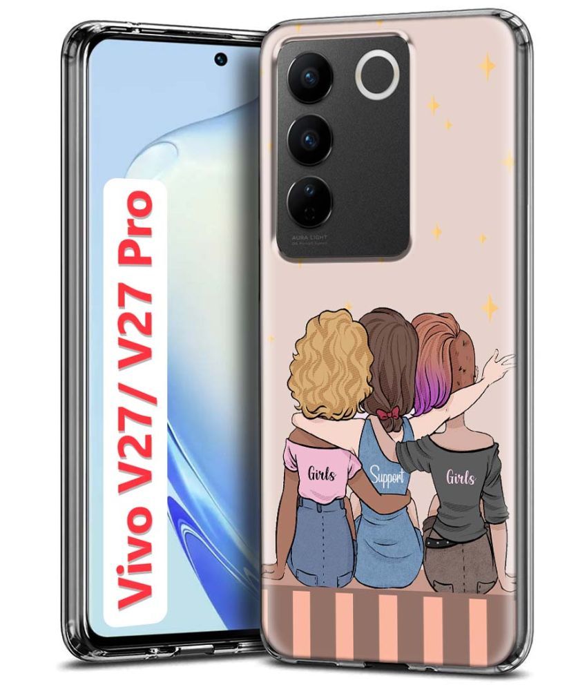     			Fashionury Multicolor Printed Back Cover Silicon Compatible For Vivo V27 Pro 5G ( Pack of 1 )