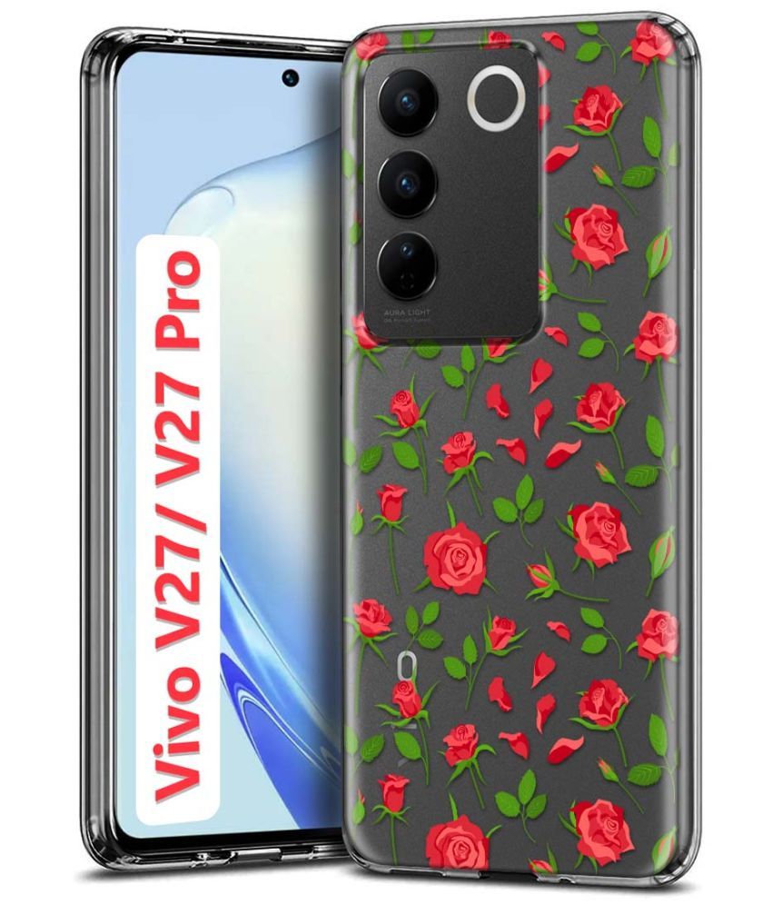     			Fashionury Multicolor Printed Back Cover Silicon Compatible For Vivo V27 Pro 5G ( Pack of 1 )