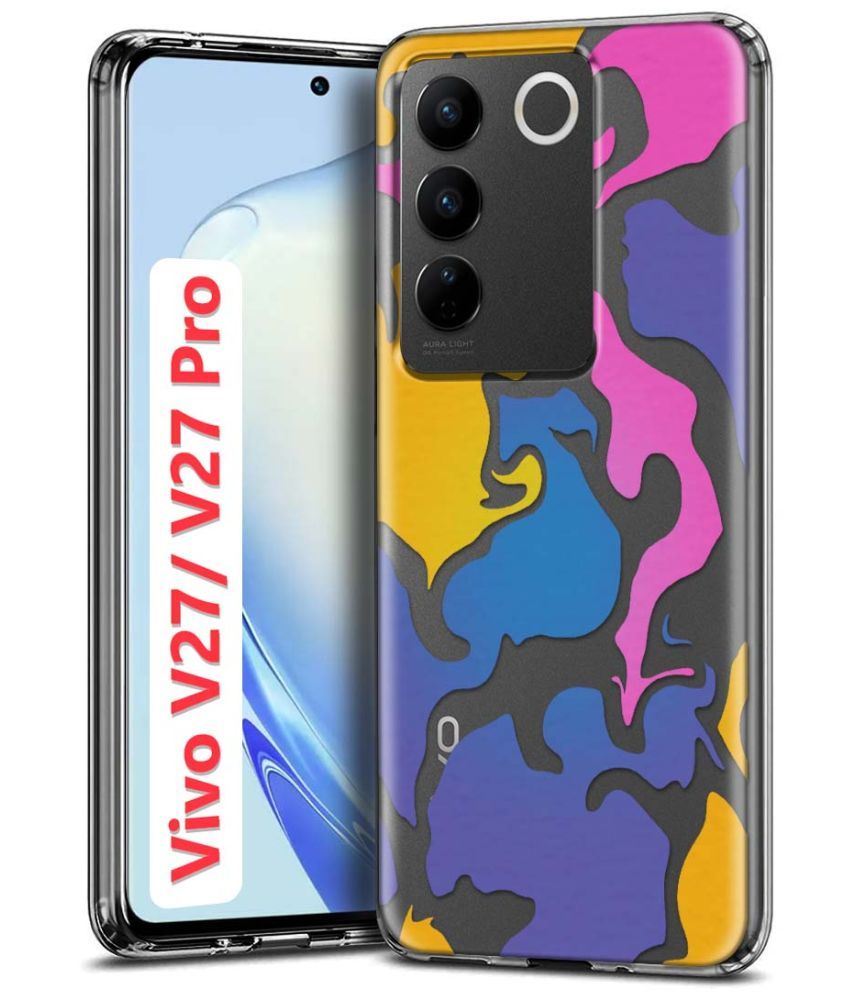     			Fashionury Multicolor Printed Back Cover Silicon Compatible For Vivo V27 Pro 5G ( Pack of 1 )