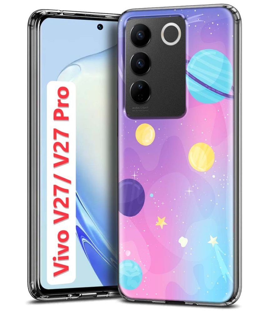     			Fashionury Multicolor Printed Back Cover Silicon Compatible For Vivo V27 Pro 5G ( Pack of 1 )