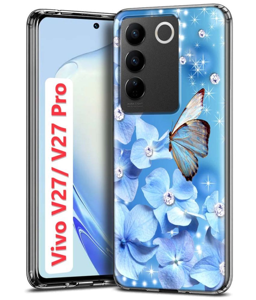     			Fashionury Multicolor Printed Back Cover Silicon Compatible For Vivo V27 Pro 5G ( Pack of 1 )