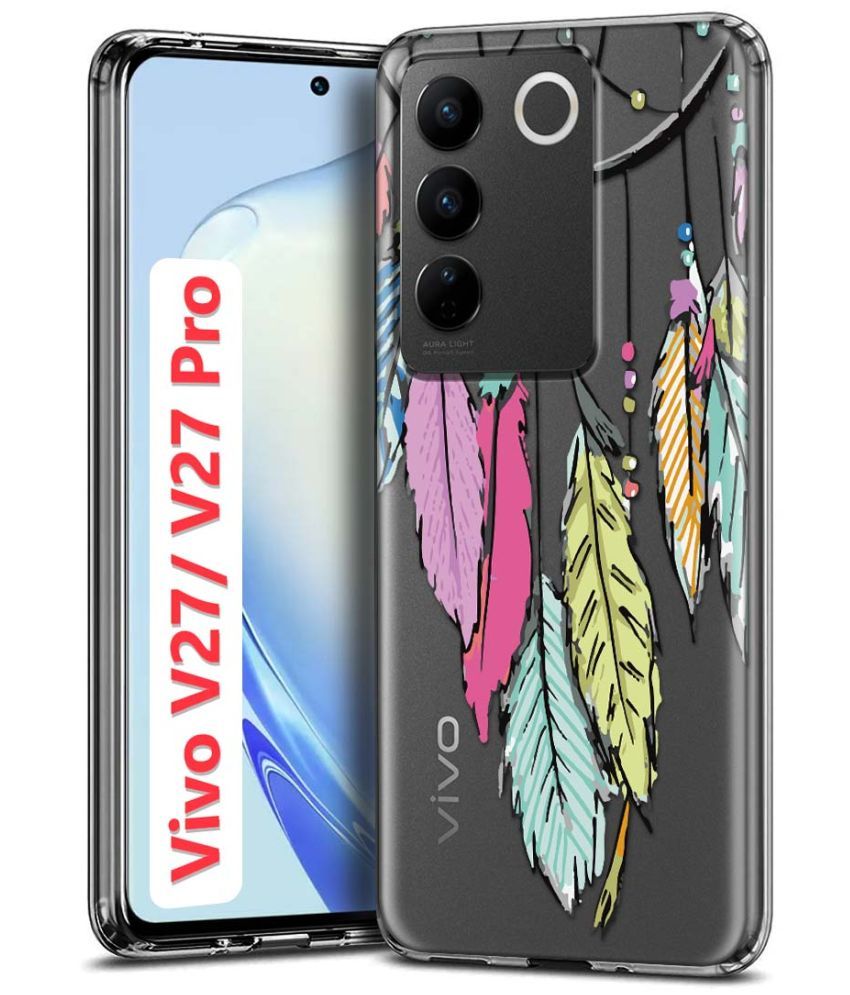     			Fashionury Multicolor Printed Back Cover Silicon Compatible For Vivo V27 Pro 5G ( Pack of 1 )