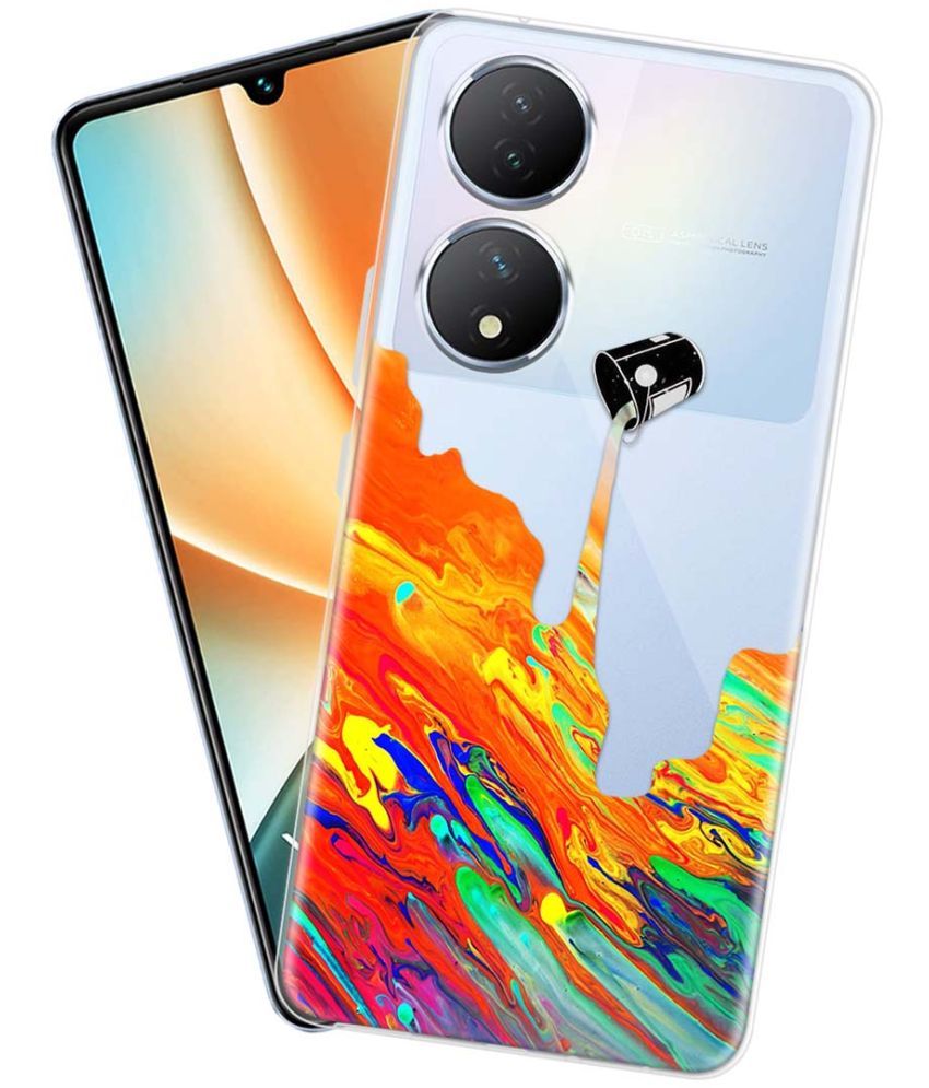     			Fashionury Multicolor Printed Back Cover Silicon Compatible For Vivo Y100 5G ( Pack of 1 )