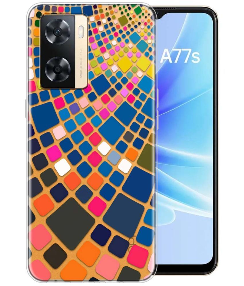     			Fashionury Multicolor Printed Back Cover Silicon Compatible For Oppo A77S ( Pack of 1 )