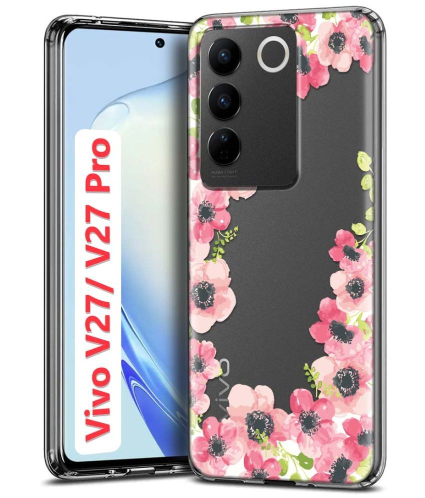     			Fashionury Multicolor Printed Back Cover Silicon Compatible For Vivo V27 Pro 5G ( Pack of 1 )