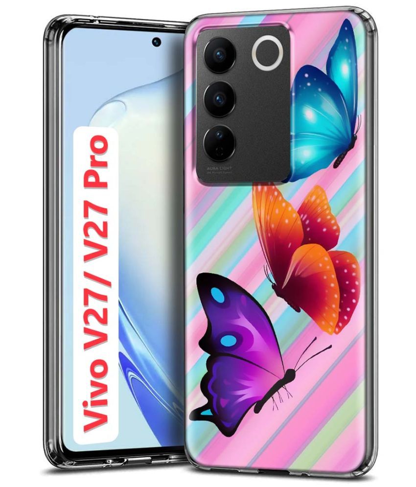     			Fashionury Multicolor Printed Back Cover Silicon Compatible For Vivo V27 Pro 5G ( Pack of 1 )