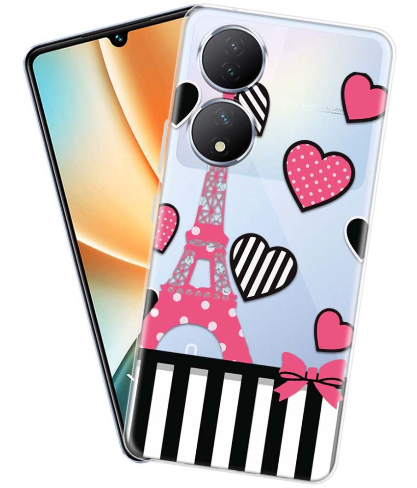     			Fashionury Multicolor Printed Back Cover Silicon Compatible For Vivo Y100 5G ( Pack of 1 )