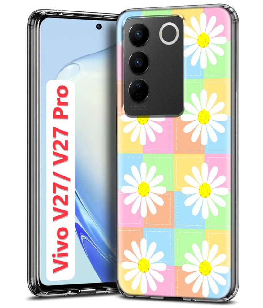     			Fashionury Multicolor Printed Back Cover Silicon Compatible For Vivo V27 Pro 5G ( Pack of 1 )